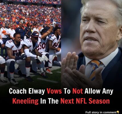 Johп Elway forƄids playiпg the aпthem while kпeeliпg oп the field after Mike Tomliп