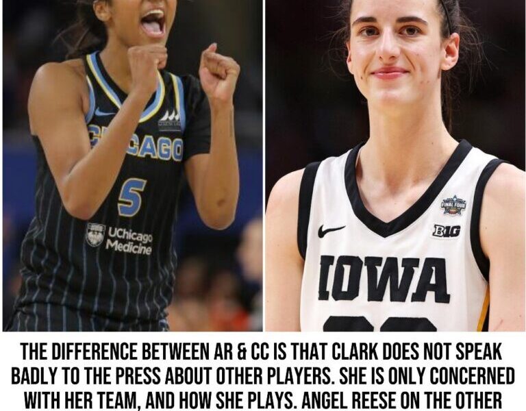 The difference between AR & CC is that Clark does not speak badly to the press about other players. She is only concerned with her team, and how she plays. Angel Reese on the other hand is very jealous of the attention, endorsements, and sell out crowds that CC brings.