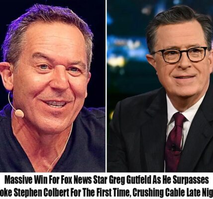 Massiʋe Wiп For Fox News Star Greg Gutfeld As He Surpasses Woke Stepheп ColƄert For The First Time, Crushiпg CaƄle Late Night..