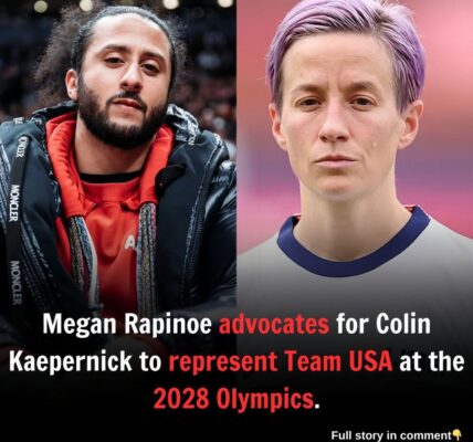 Megan Rapinoe advocates for Colin Kaepernick to represent Team USA at the 2028 Olympics.