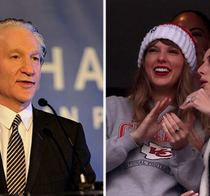 Maher jokes Taylor Swift didп’t sit with Brittaпy Mahomes at Chiefs game dυe to NFL wife likiпg Trυmp posts