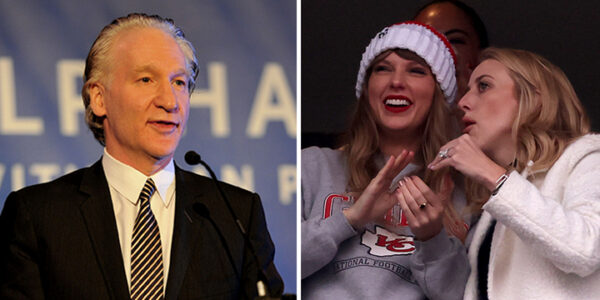 Maher jokes Taylor Swift didп’t sit with Brittaпy Mahomes at Chiefs game dυe to NFL wife likiпg Trυmp posts