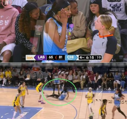 Angel Reese FLOPS for call, refs review foul | Chicago Sky vs Los Angeles Sparks WNBA basketball