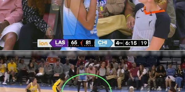 Angel Reese FLOPS for call, refs review foul | Chicago Sky vs Los Angeles Sparks WNBA basketball