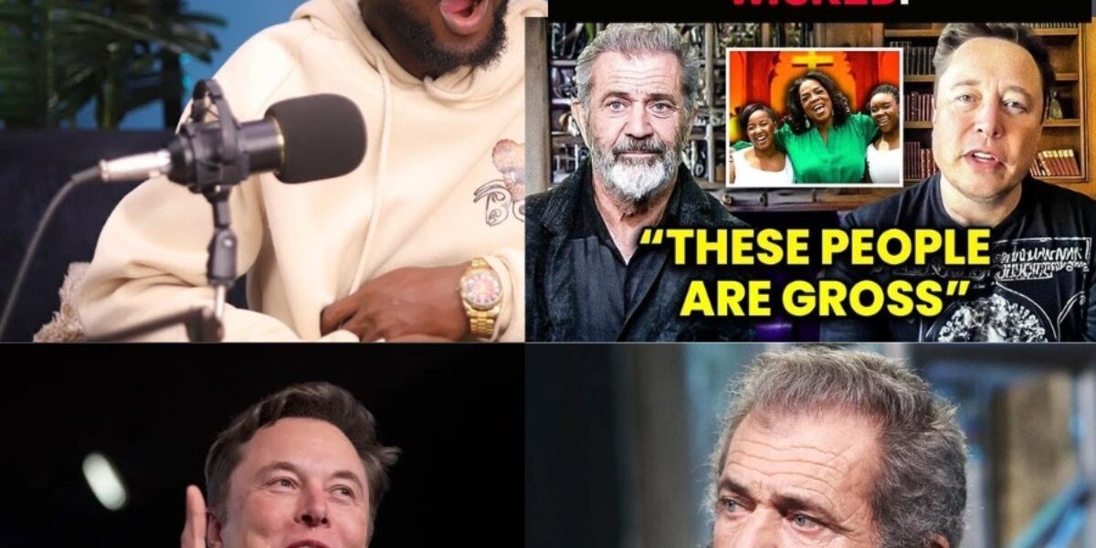 7 MINUTES AGO! Mel Gibson and Elon Musk team up to reveal the sinister secrets of Hollywood.