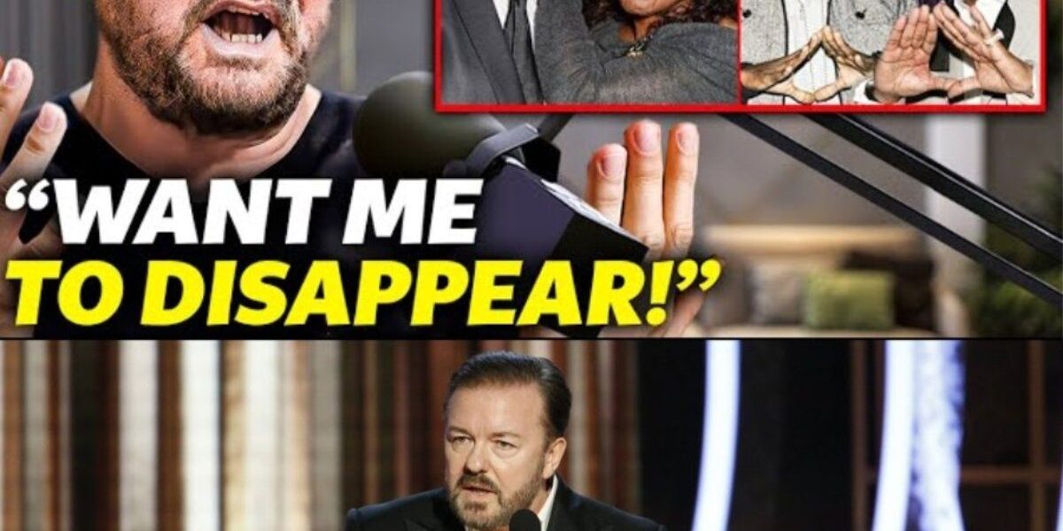 Ricky Gervais says he is in danger after exposing the entertainment industry.