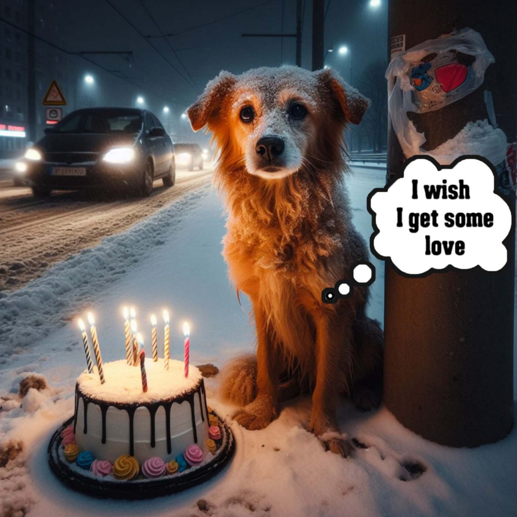 People all across the world are moved by a dog's heartfelt vigil in memory of its missing owner.